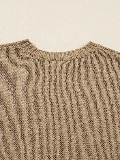 Oversize Drop Shoulder Slouchy Sweater Dress