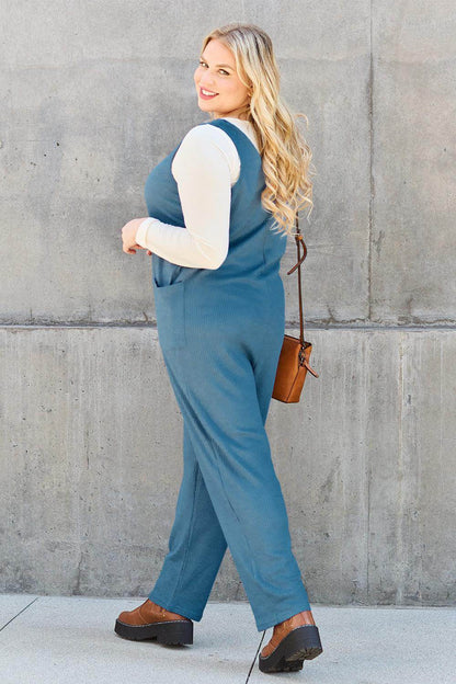 Double Take Full Size Sleeveless Straight Jumpsuit for Women