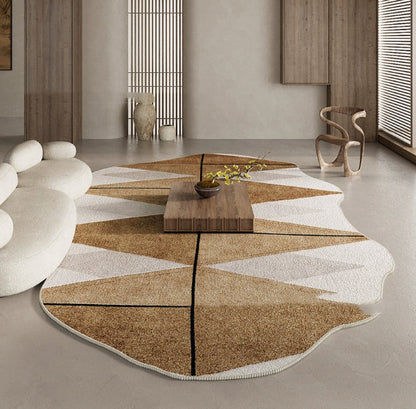 Retro Wabi-Sabi Style Soft Blanket Thickened Soundproof Carpet Easy-to-Care-For Rug