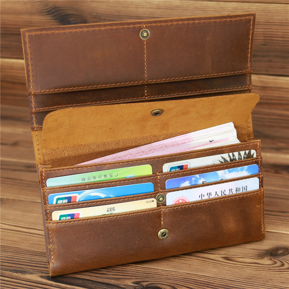 Retro Crazy Horse Leather Men&