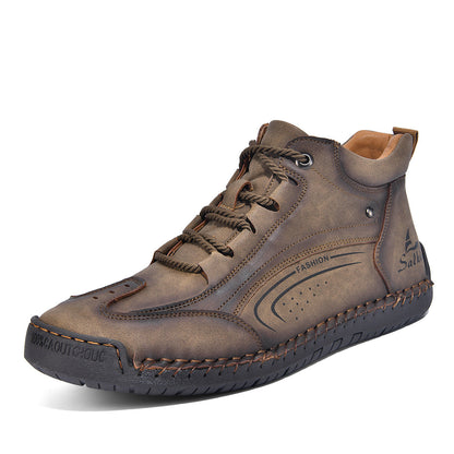 Plus-size Mens Fashion With Hand-stitched Soles