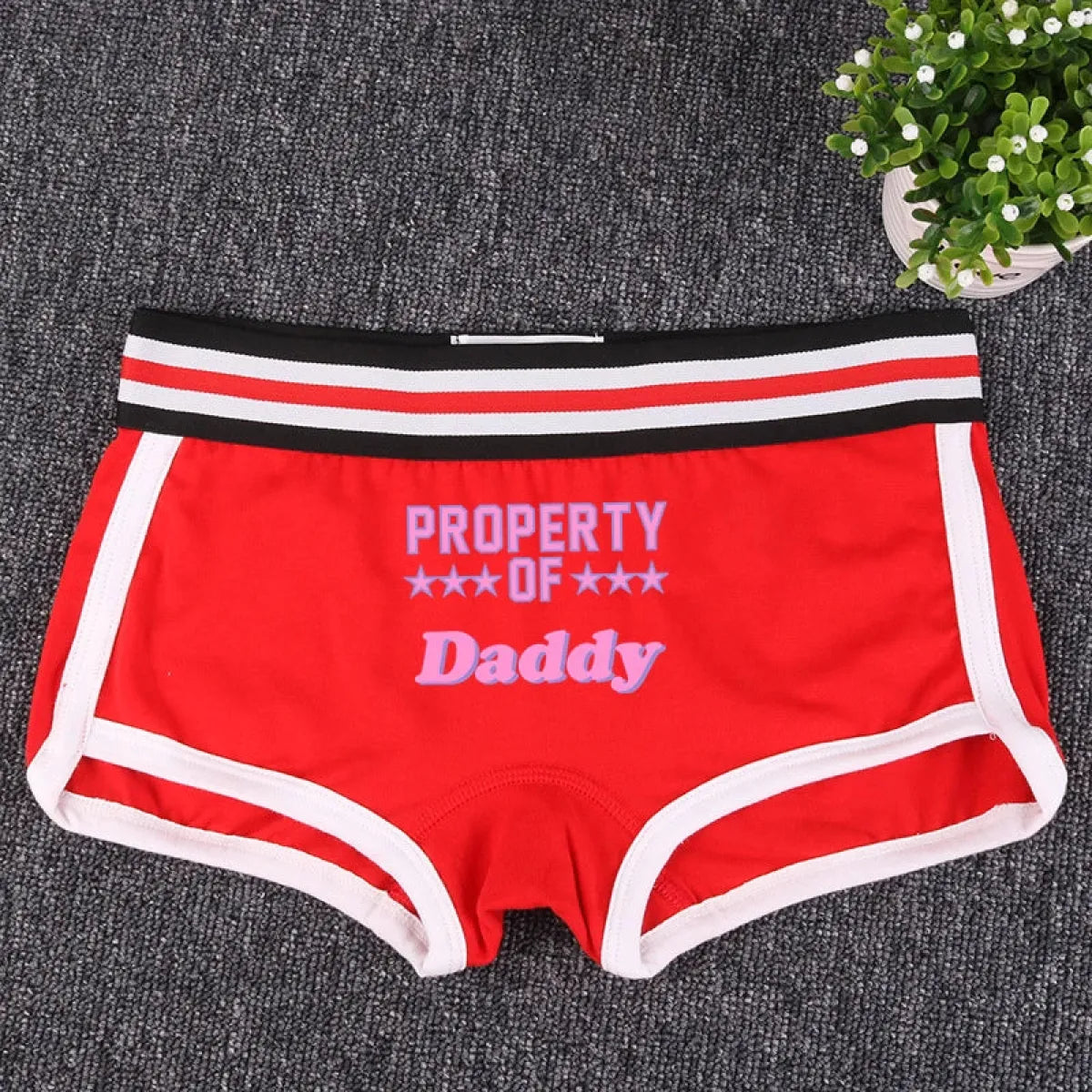 "PROPERTY OF DADDY" BoyShort - Cute Cotton Women&