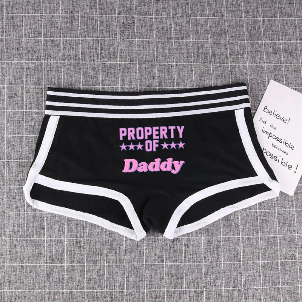 "PROPERTY OF DADDY" BoyShort - Cute Cotton Women&