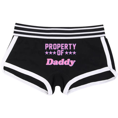 "PROPERTY OF DADDY" BoyShort - Cute Cotton Women&