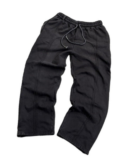 Men Stretch Rope Sweatpants Casual Trousers