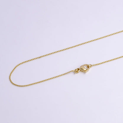 Dainty 0.8mm Cable 17.5 Inch Layering Chain Necklace w. Lobster Clasps | WA-1897 Clearance Pricing