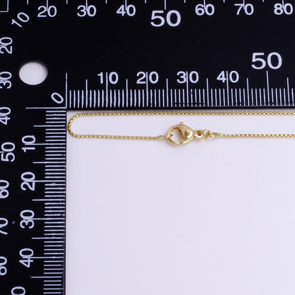Dainty 0.8mm Cable 17.5 Inch Layering Chain Necklace w. Lobster Clasps | WA-1897 Clearance Pricing