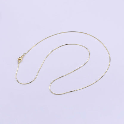 Dainty 0.8mm Cocoon Chain 19.5 Inch Layering Gold Necklace | WA-1275 Clearance Pricing