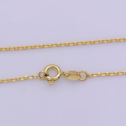 Dainty 1.3mm Cable Layering 17.2 Inch Chain Necklace | WA-376 Clearance Pricing