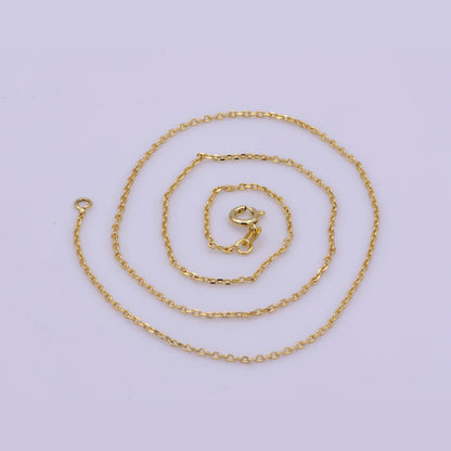 Dainty 1.3mm Cable Layering 17.2 Inch Chain Necklace | WA-376 Clearance Pricing