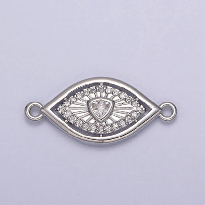 Dainty 14k Gold Filled Evil eye Charm Connector for Bracelet Necklace Component Link Connector Finding Supply Y-450 - Y-457