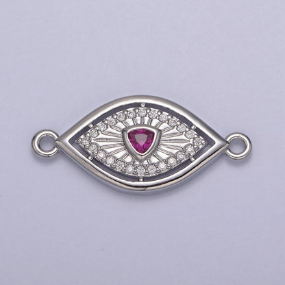 Dainty 14k Gold Filled Evil eye Charm Connector for Bracelet Necklace Component Link Connector Finding Supply Y-450 - Y-457