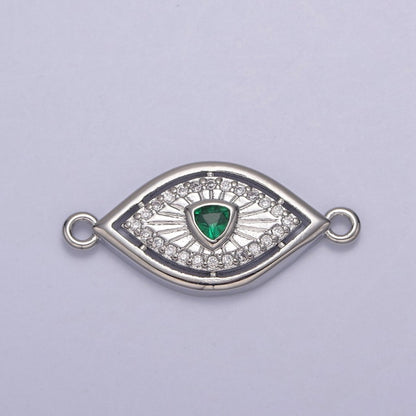 Dainty 14k Gold Filled Evil eye Charm Connector for Bracelet Necklace Component Link Connector Finding Supply Y-450 - Y-457