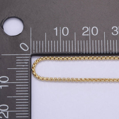 Dainty 14k Gold Filled Rolo Chain Necklace 1.3 mm ROLO Link Chain Jewelry Making Women Necklace 17.7" w/ 2 " extender | WA-725 Clearance Pricing