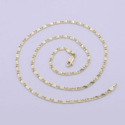 Dainty 14K Gold Filled Scroll Chain for Woman Necklace 17 inch | WA-801 Clearance Pricing