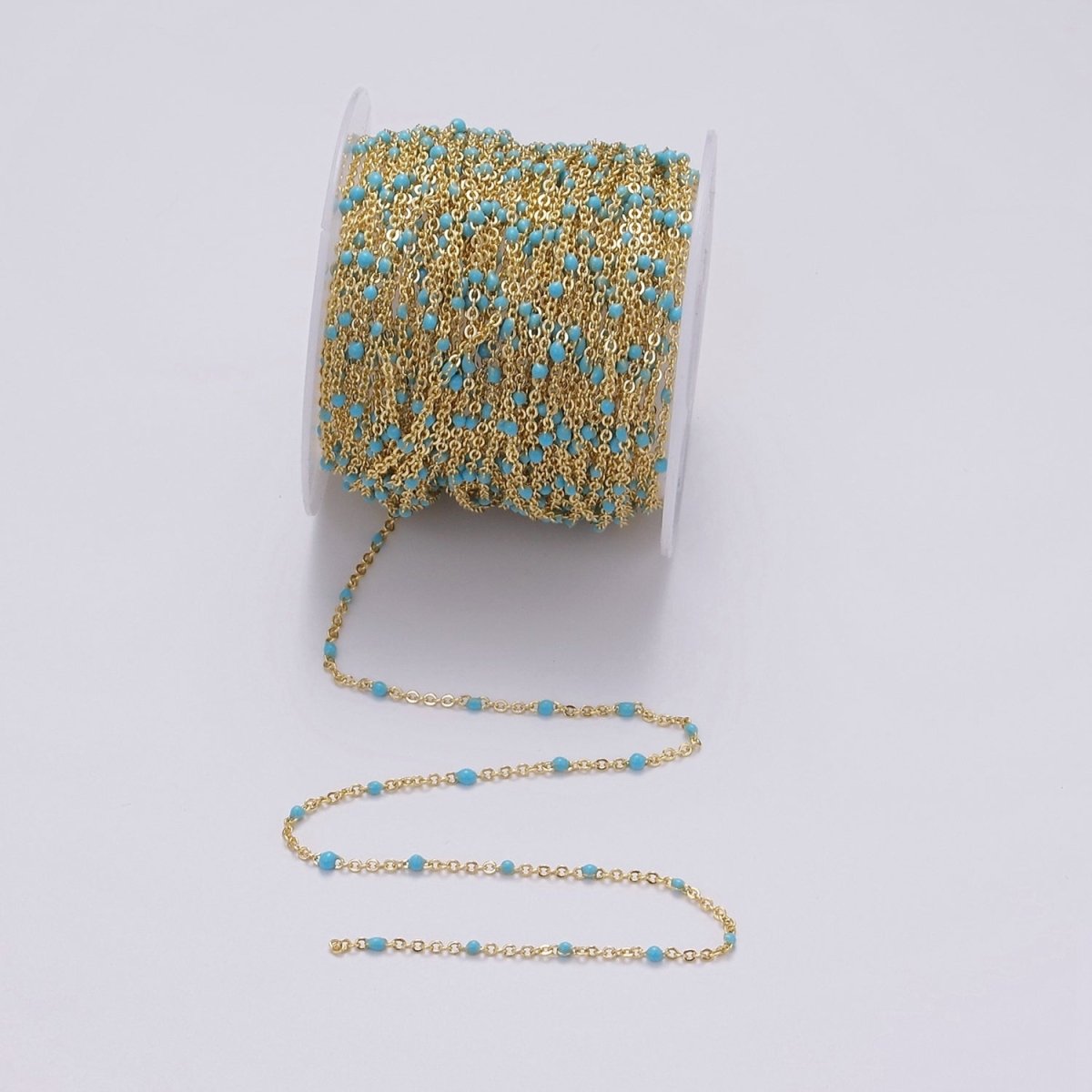 Dainty 16k Gold Filled Satellite Enamel Chain By the Yard Wholesale Unfinished Chain by Yard for Bracelet Necklace Minimalist Jewelry | ROLL-1391 ROLL-1392 ROLL-1393 ROLL-1408