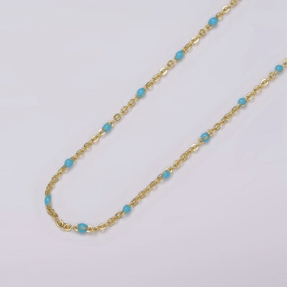 Dainty 16k Gold Filled Satellite Enamel Chain By the Yard Wholesale Unfinished Chain by Yard for Bracelet Necklace Minimalist Jewelry | ROLL-1391 ROLL-1392 ROLL-1393 ROLL-1408