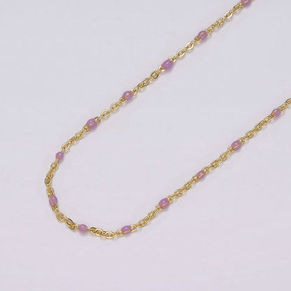 Dainty 16k Gold Filled Satellite Enamel Chain By the Yard Wholesale Unfinished Chain by Yard for Bracelet Necklace Minimalist Jewelry | ROLL-1391 ROLL-1392 ROLL-1393 ROLL-1408