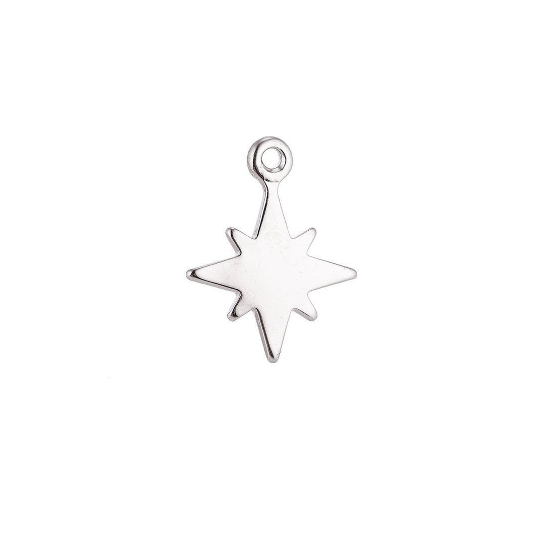 Dainty 18K Gold Fileld Star Burst North Star Sky, Wish Layer Necklace Pendant Charm Bead Earring Finding for Jewelry Making C-126