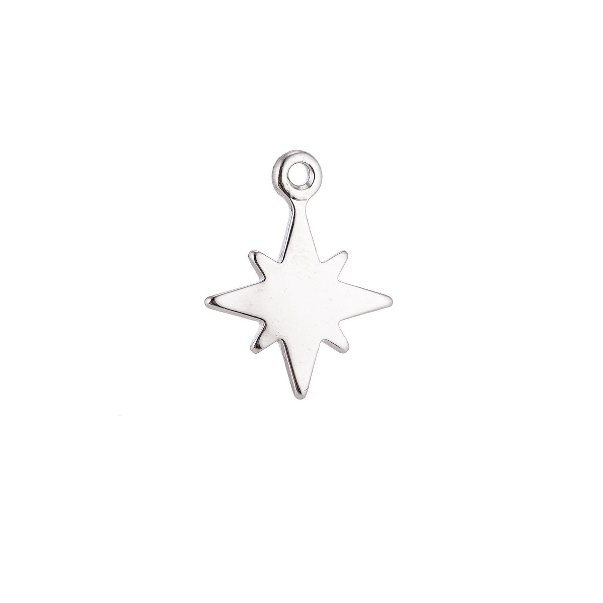 Dainty 18K Gold Fileld Star Burst North Star Sky, Wish Layer Necklace Pendant Charm Bead Earring Finding for Jewelry Making C-126