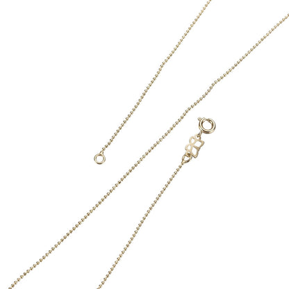 Dainty 1mm Beads Chain Necklace - 14K Gold Filled Bead Necklace - 17.75 Inches Layering Bead Necklace w/Spring Ring | CN-227
