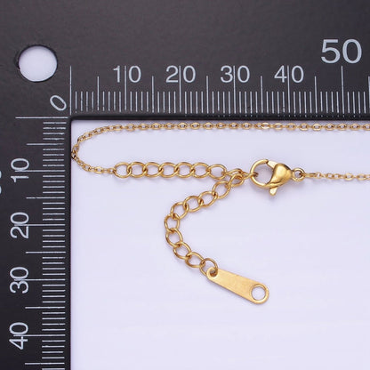 Dainty 1mm Gold Cable Chain Necklace 16 inch+ 2 inch extender long | WA-2417