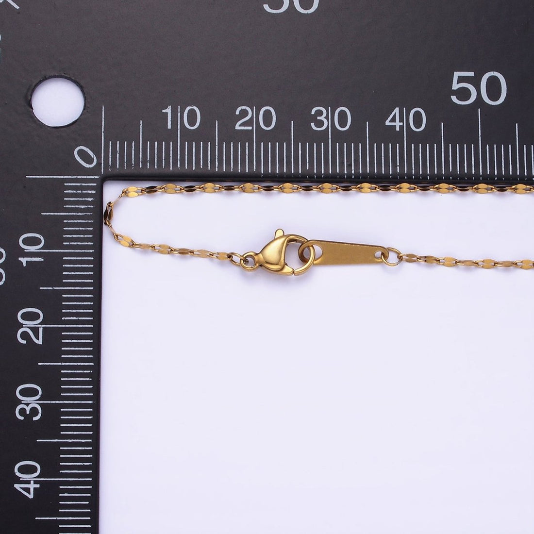 Dainty 1mm Gold Dapped Cable Chain Necklace 20.6 inch long | WA-2421