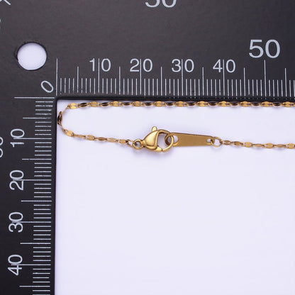 Dainty 1mm Gold Dapped Cable Chain Necklace 20.6 inch long | WA-2421