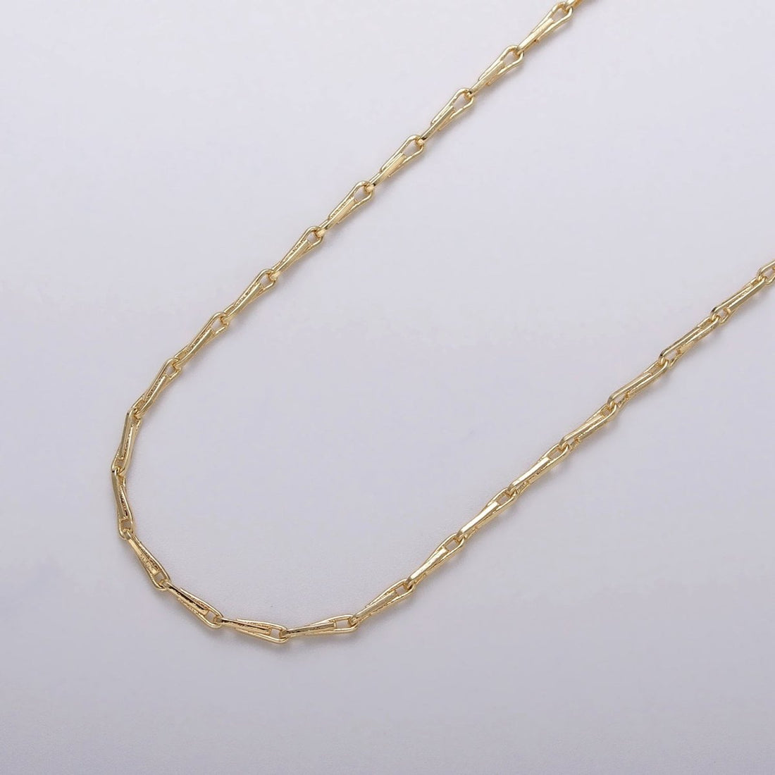 Dainty 24K Gold Filled 1.5mm Barleycorn Unfinished Chain by Yard in Gold &amp; Silver | ROLL-1060, ROLL-1088 Clearance Pricing