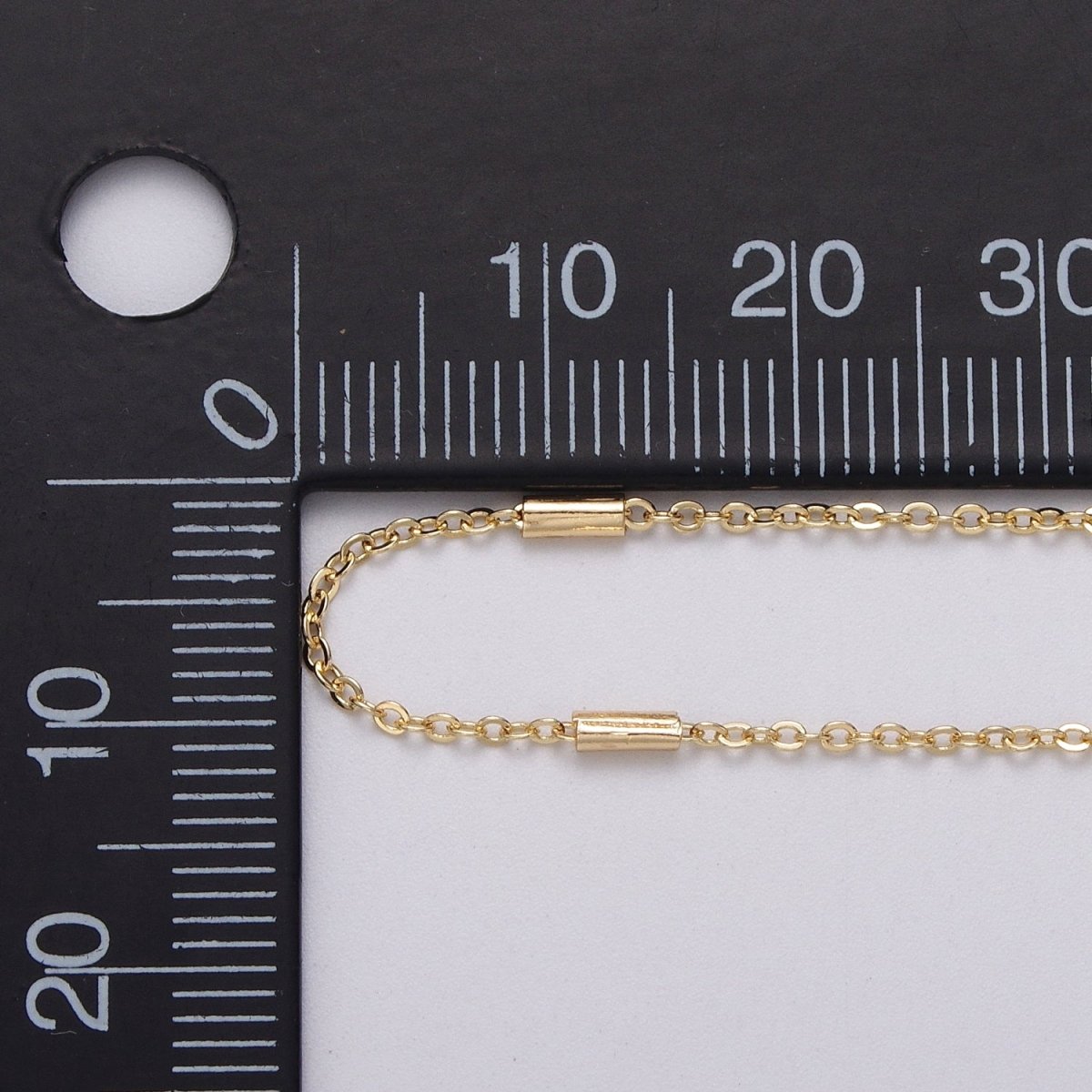 Dainty 24K Gold Filled 1.5mm Unique Cable Tube Unfinished Chain by Yard in Gold &amp; Silver | ROLL-1035, ROLL-1090 Clearance Pricing
