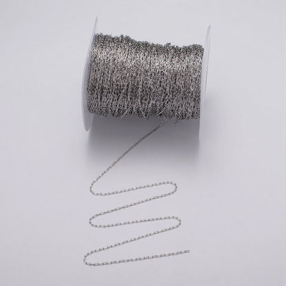 Dainty 16K Gold Filled Boxy Paperclip Unfinished Chain by Yard in Gold &amp; Silver | ROLL-1037, ROLL-1094
