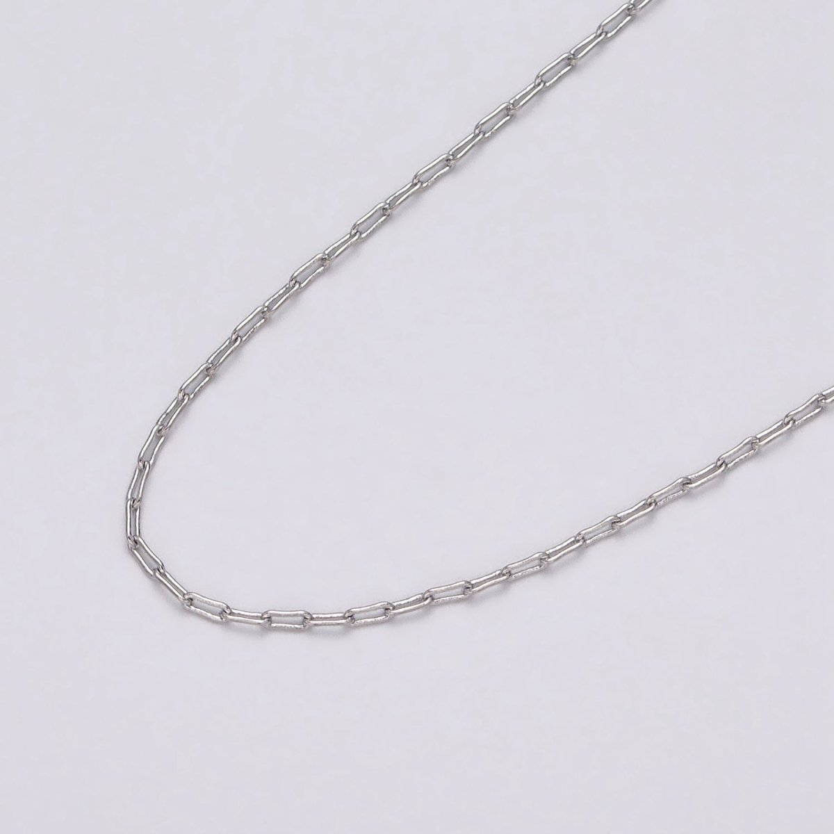 Dainty 16K Gold Filled Boxy Paperclip Unfinished Chain by Yard in Gold &amp; Silver | ROLL-1037, ROLL-1094