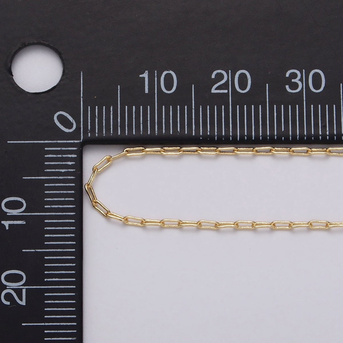 Dainty 16K Gold Filled Boxy Paperclip Unfinished Chain by Yard in Gold &amp; Silver | ROLL-1037, ROLL-1094