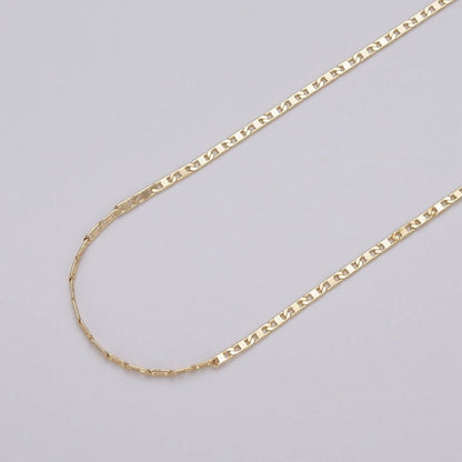 Dainty 24k Gold Filled Mariner Anchor Unfinished  1.5mm Width Chain by Yard in Gold &amp; Silver | ROLL-1043, ROLL-1086 Clearance Pricing