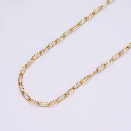 Dainty 24k Gold Filled Paperclip Chain 2.3mm Width Unfinished Chain by Yard | ROLL-1269 ROLL-1270