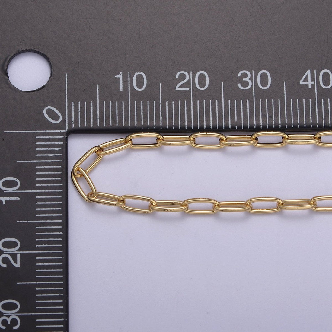 Dainty 24K Gold Filled PaperClip Chain, 6X2.7mm Paperclip Unfinished Chain For Jewelry Making Supply Component | ROLL-652