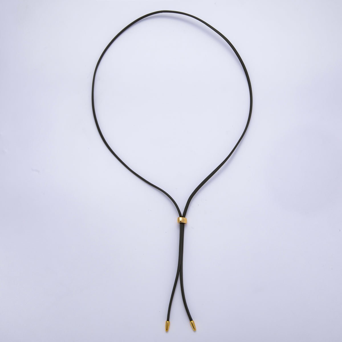 Dainty 2.5mm Leather Bolo Slide Adjustable 26 Inch Lariat Necklace | WA-04338 ~ WA-04343