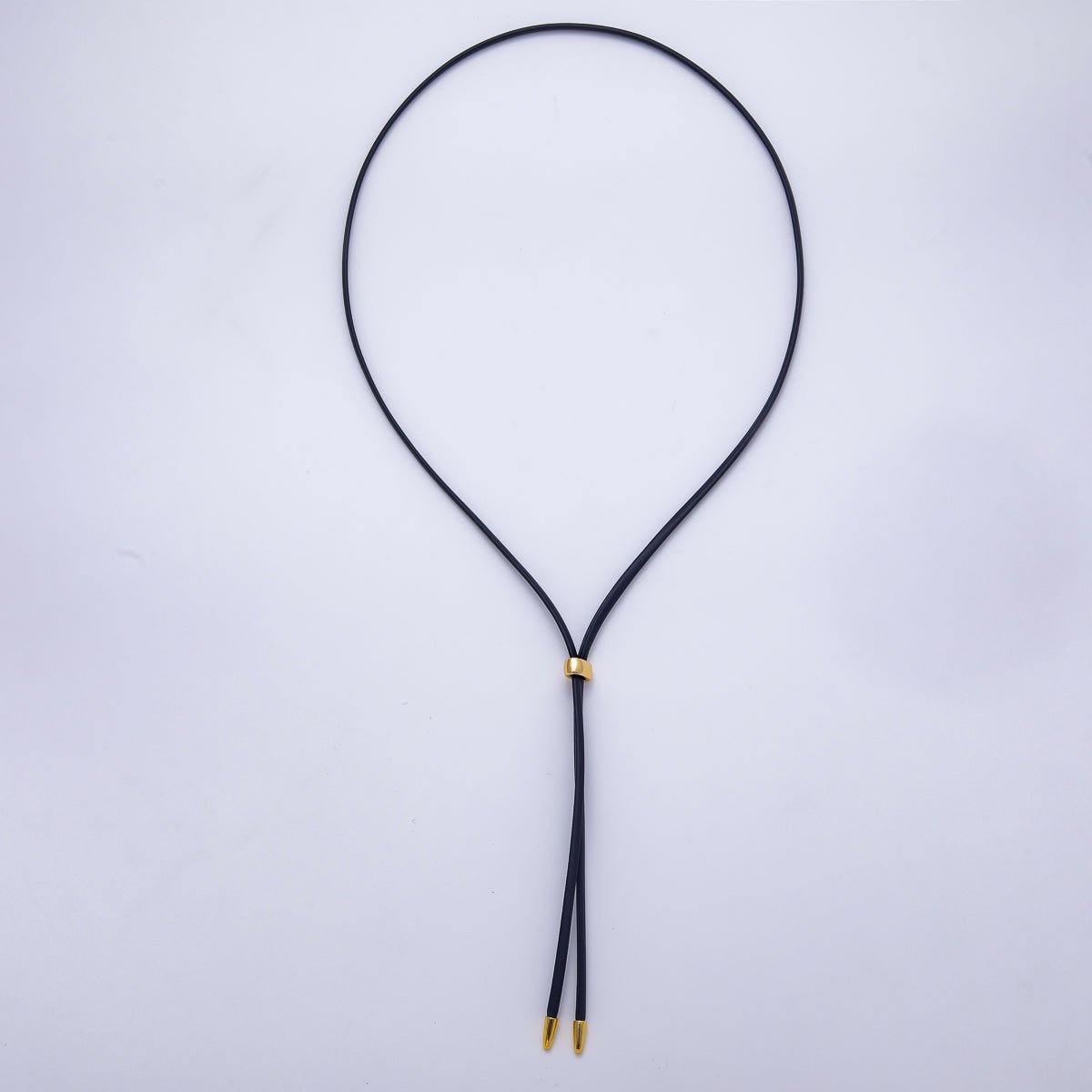 Dainty 2.5mm Leather Bolo Slide Adjustable 26 Inch Lariat Necklace | WA-04338 ~ WA-04343