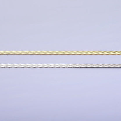 Dainty 2mm Gold Herringbone Chain Necklace Silver Flat Snake Chain Stainless Steel Chain 17.5 inch | WA-1550 WA-1551