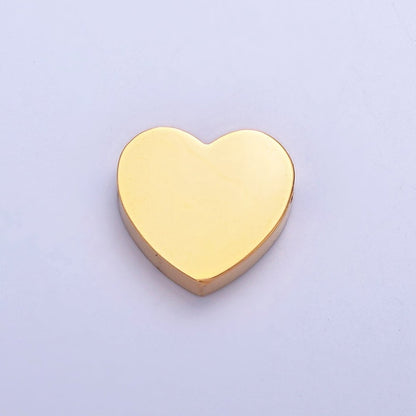 Dainty 9.7x10.6mm Stainless Steel Heart Bead, Jewelry Component For Jewelry Making, W-849 W-850