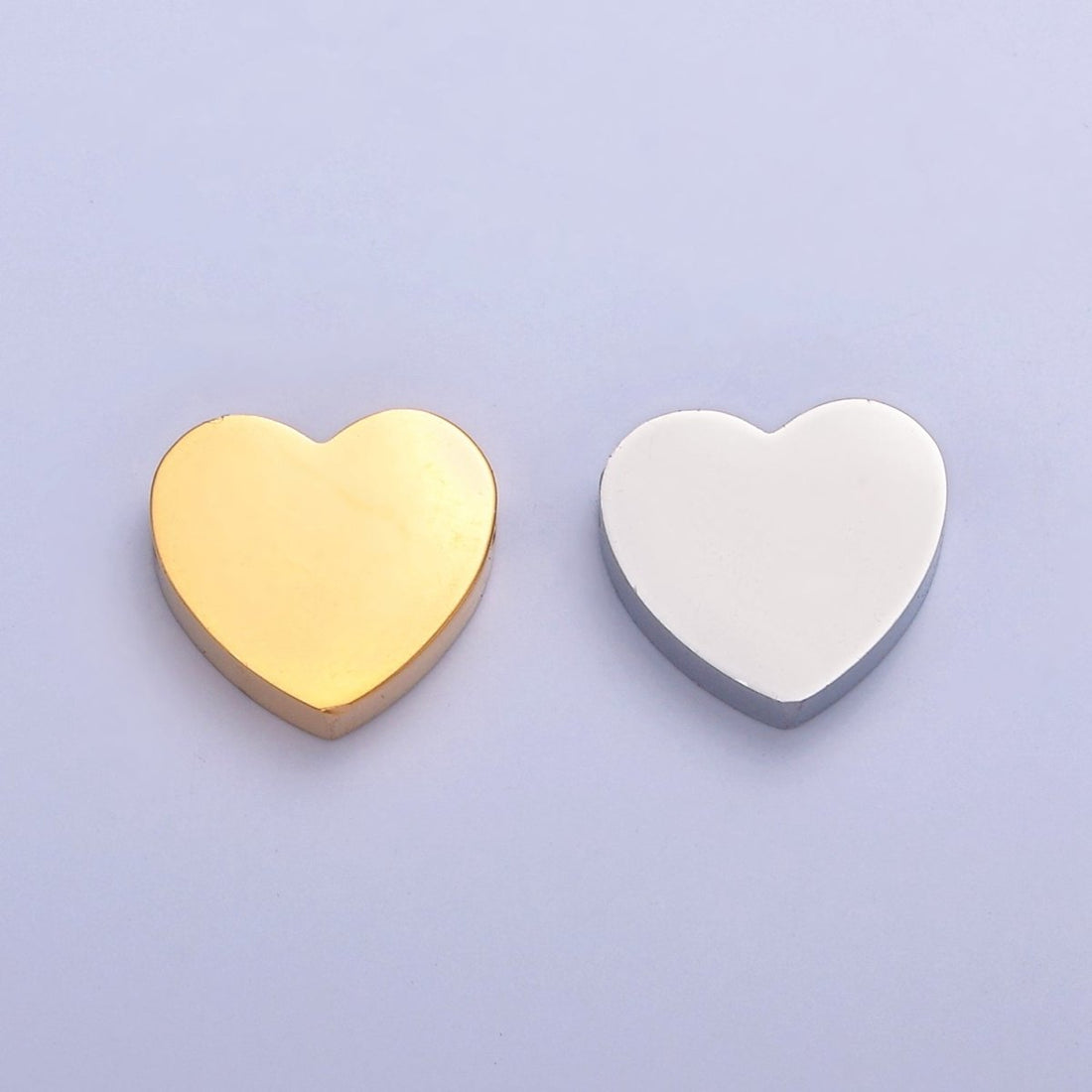 Dainty 9.7x10.6mm Stainless Steel Heart Bead, Jewelry Component For Jewelry Making, W-849 W-850