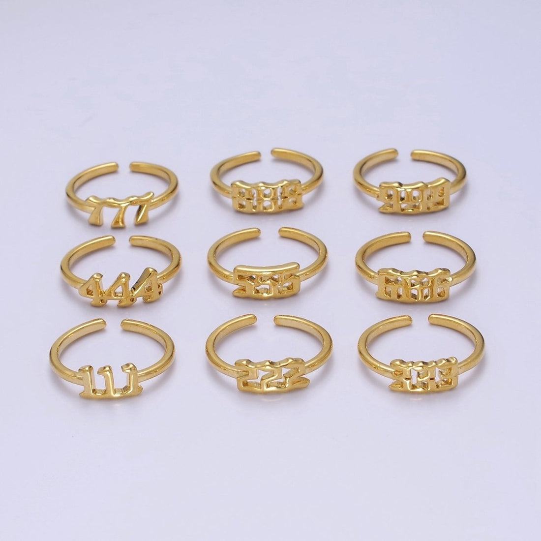 Dainty Angel Number Ring, Minimalist Gold Filled Ring Unisex Personalized Jewelry, Statement Rings O2056-O2064