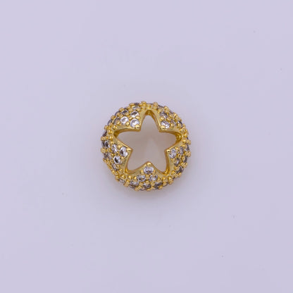 Dainty Bead Hollow Spacer Design Heart Hamsa Hand Moon Star for Bracelet ComponentY-383 Y-389 Y-407 Y-416Y-417