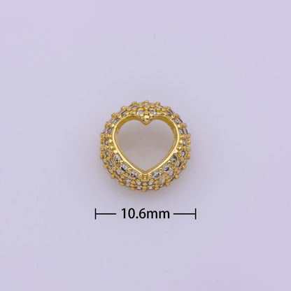 Dainty Bead Hollow Spacer Design Heart Hamsa Hand Moon Star for Bracelet ComponentY-383 Y-389 Y-407 Y-416Y-417