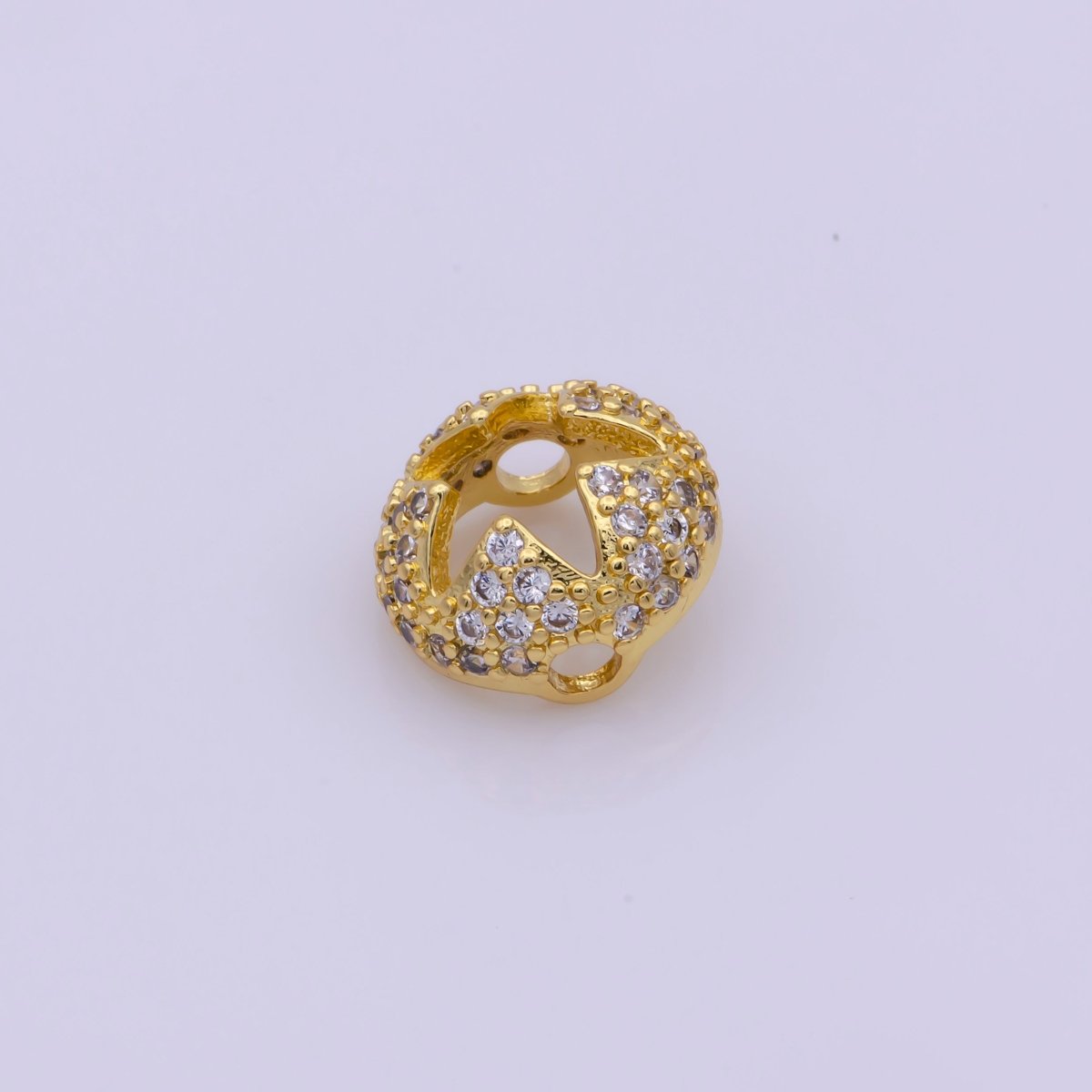 Dainty Bead Hollow Spacer Design Heart Hamsa Hand Moon Star for Bracelet ComponentY-383 Y-389 Y-407 Y-416Y-417
