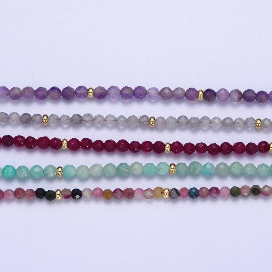 Dainty Beaded Necklace Tourmaline, Amazonite, Ruby, Amethyst, Moonstone Jewelry Handmade Jewelry | WA-1219 WA-1220 WA-1241 WA-1242 WA-1243 Clearance Pricing