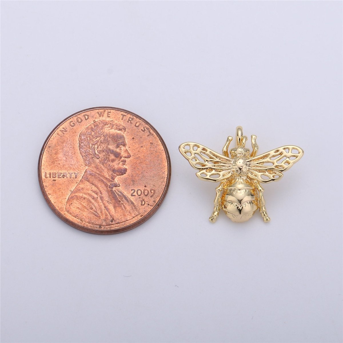Dainty Bee Charms Gold Filled Insect Charm for Necklace Bracelet | C-654, D-168