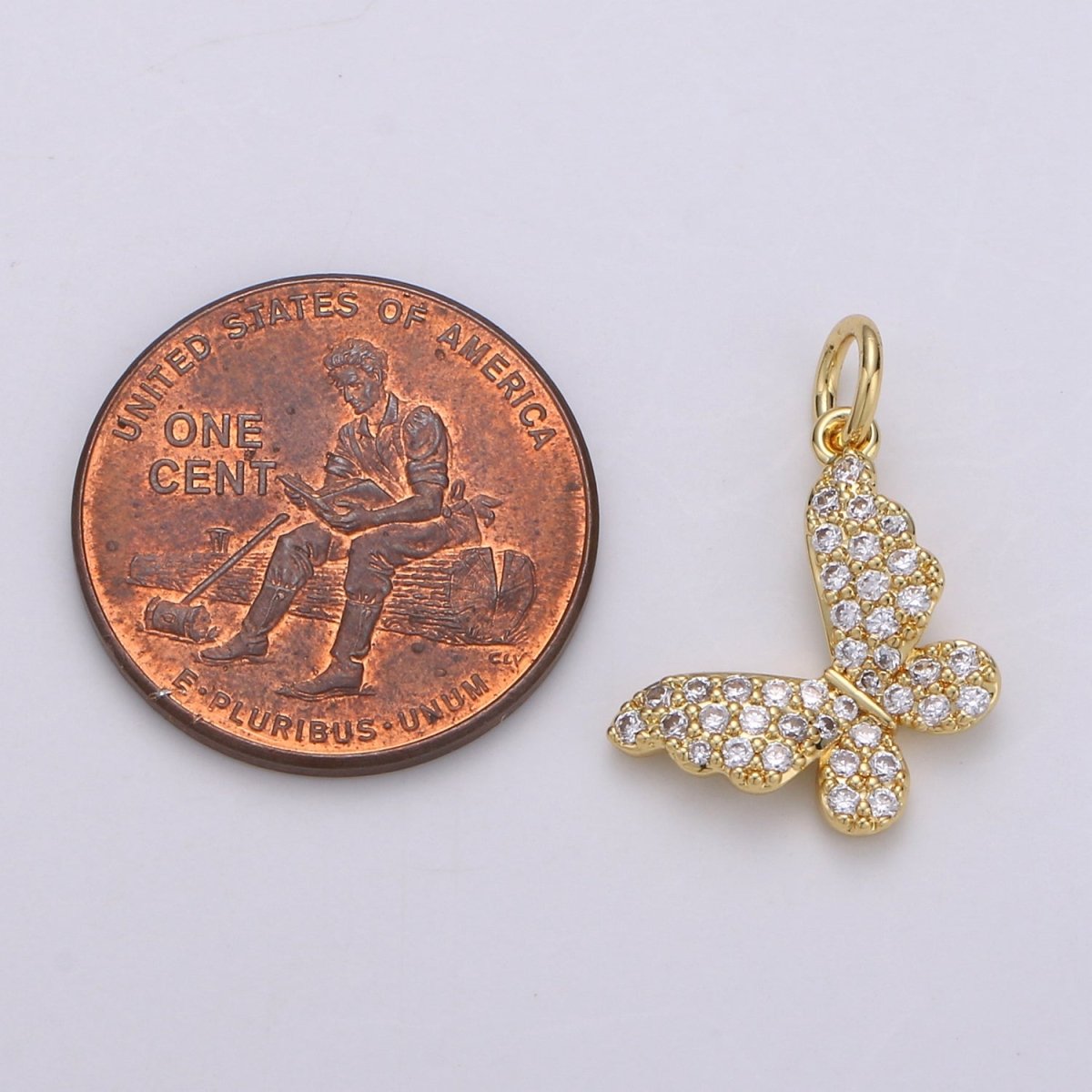 Dainty Butterfly Gold Filled Charm D-688