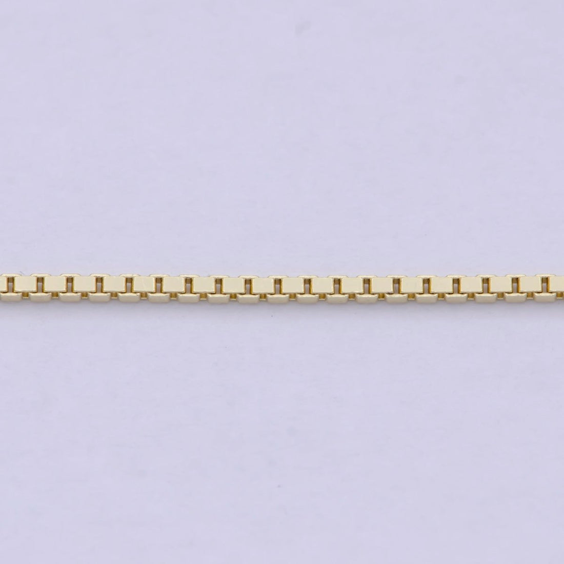 Dainty Chain box necklace 17.7 inch box, Dainty gold Box chain 1.1mm minimalist necklace jewelry supply | WA-825 Clearance Pricing