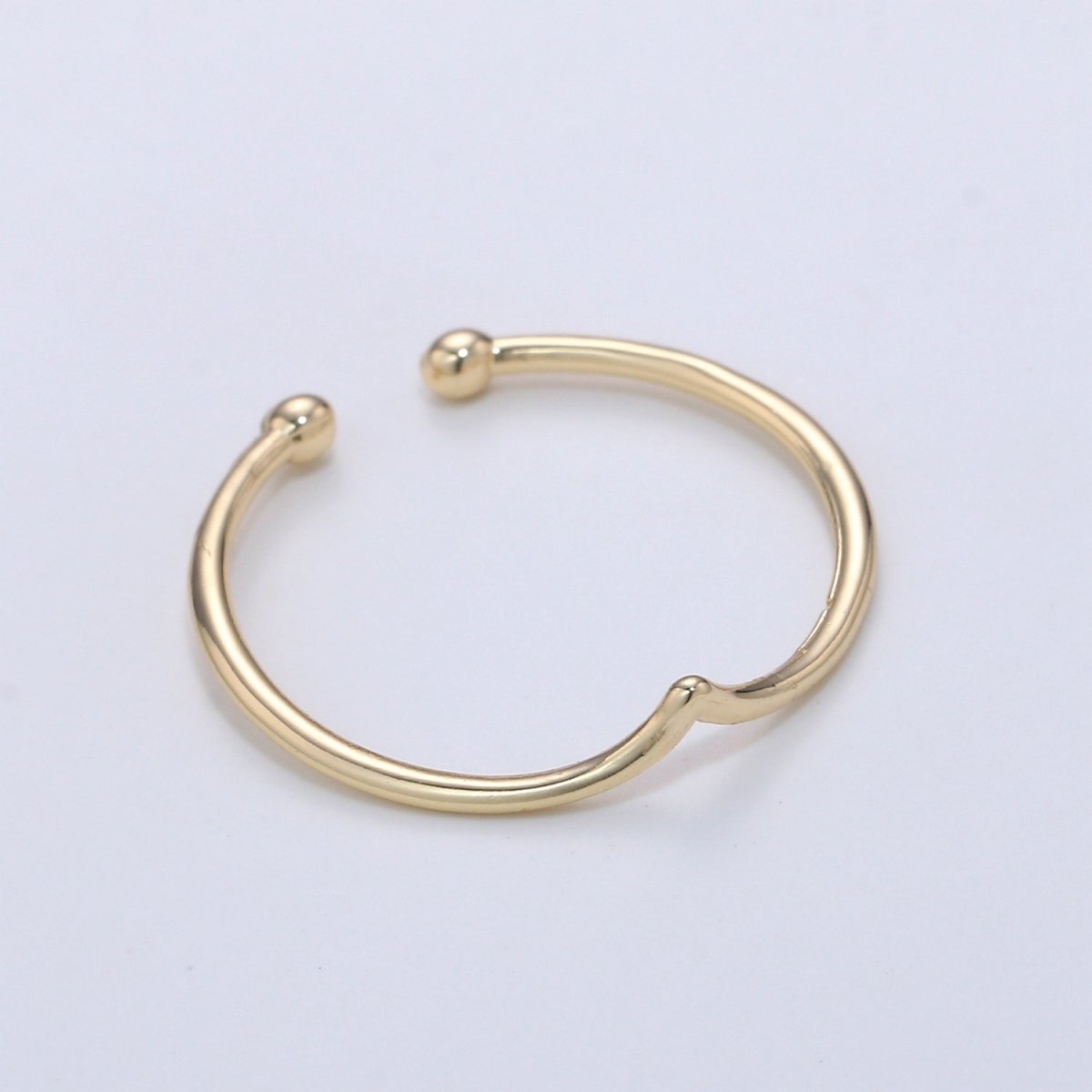 Dainty Chevron Ring - Gold Stacking Ring - Thin Ring - Open Ring - Triangle Ring - Thin Band - Simple Gold Ring Minimalist Jewelry R-081